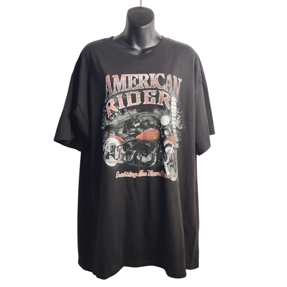 Fundayz American Rider Men's Black Shortsleeve T-shirt Size XL New